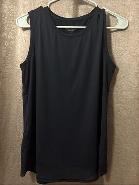 Athleta Mesh Trim Tank Top Navy S Lightweight Running Activewear Athletisure